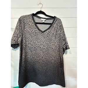 Christopher‎ & Bank Leopard Print Tshirt Women's Large